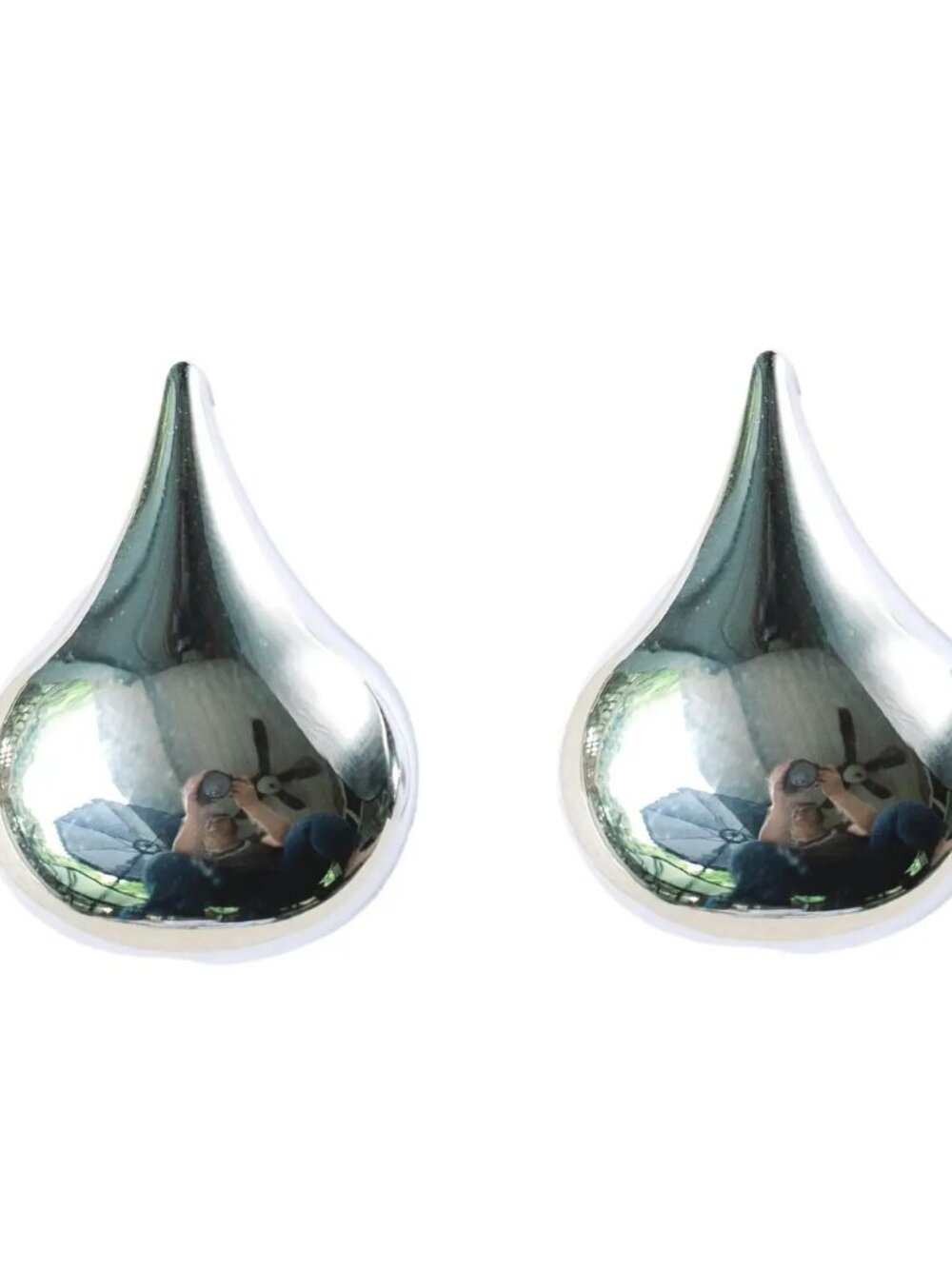 NWT St. Armands Designs of Sarasota Silver Teardrop Statement Studs